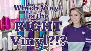 Which Vinyl is the RIGHT Vinyl? || Cricut Vinyl