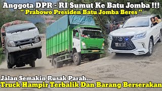 Members of the Republic of Indonesia's DPR to Batu Jomba || Goods Fall and Truck Almost Overturns