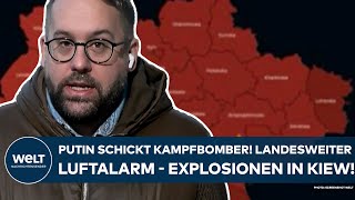 UKRAINE-KRIEG: Putin schickt Kampfbomber! Landesweiter Luftalarm - Explosionen in Kiew!