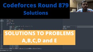 Codeforces Round 879(Div-2) Solutions || Problems A,B,C,D and E