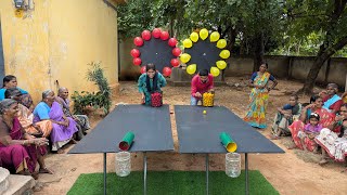 Drop the pingpong balls and pop the balloons || Village Avengers