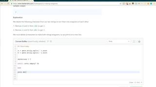 HackerRank: "Strings: Making Anagrams" Solution (Ruby)