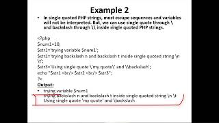 PHP Strings and PHP String Functions