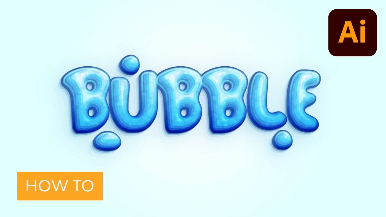 How To Create A Cool Bubble Font Text Effect - YouTube