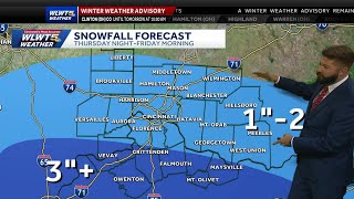 Timeline: When snow showers arrive in Greater Cincinnati