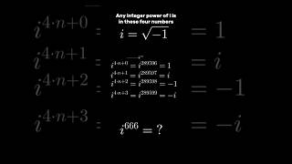 Mind-Blowing Math :Why i^n = 1, -1, i, or -i (Animated!) Unlocking the Mystery#maths