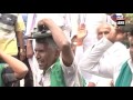 pro kannada organisation workers protest in mandya karnataka