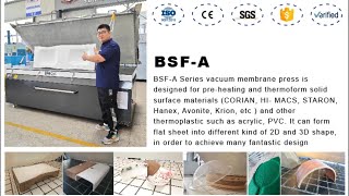 BSF-3015A Corian acrylic solid surface material lamination machine vacuum membrane press