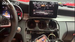 HOW install iManAuto Wireless CarPlay and AndroidAuto Module Mercedes C Class GLC Class 2015-2018