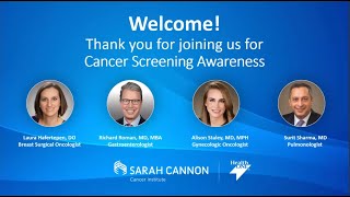 Sarah Cannon Cancer Institute at HealthONE - Cancer Screening Awareness Seminar, September 14, 2021