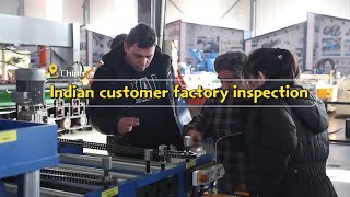 Indian customers visited Zhongtuo factory and tested CZ purlin machine