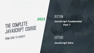 Learn JavaScript – Introduction to JavaScript - Part 2: Jonas Schmedtmann