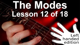lead guitar lesson - improvising on the modes 1, Left Handed version (pt. 12)