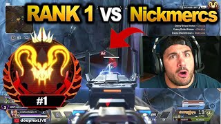 Nickmercs vs Rank 1 in predator lobby: RANK 1 TEAM UNSTOPPABLE