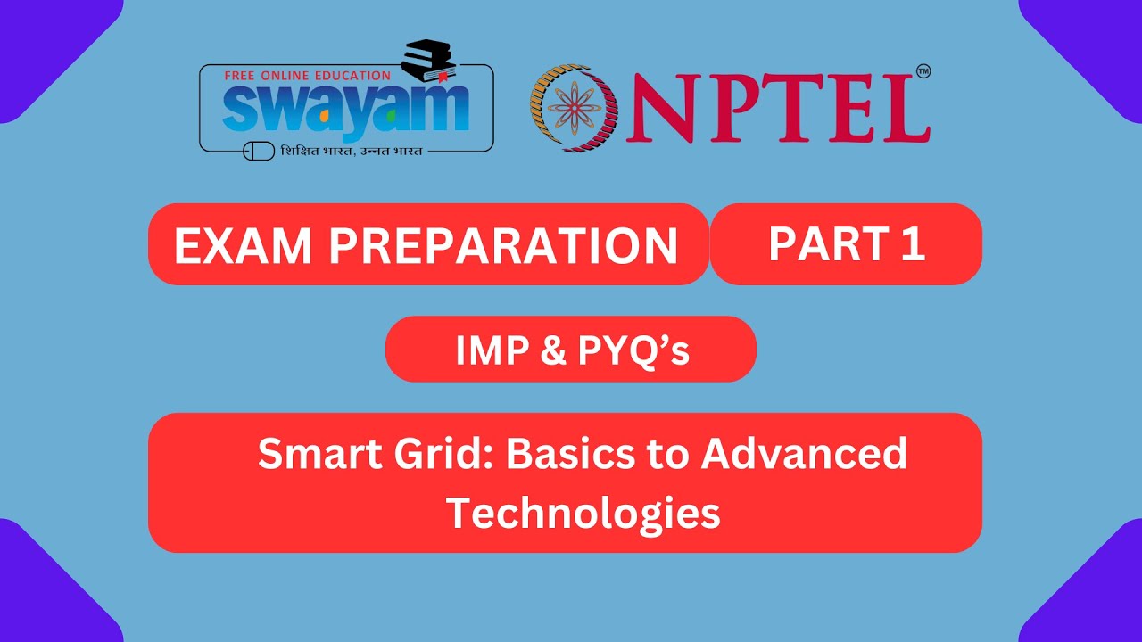 Smart Grid Basics To Advanced Technologies Part 1 Nptel Exam Series