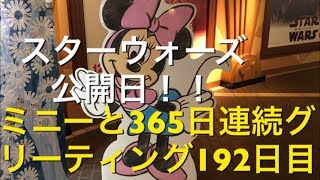 ミニーと365日連続グリーティング192日目〜スターウォーズ公開日〜 my Disney tour day 192 I meet minnie mouse