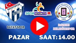 Bayatspor - Dazkırı Belediyespor 1. Amatör Lig Maçı Özet Görüntüleri ve Röportajlar