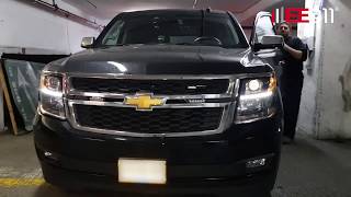 דיגום רכב ביטחון מסוג שברולט סברבן Chevrolet Suburban במערכות הבהוב וכריזה מבית EE911