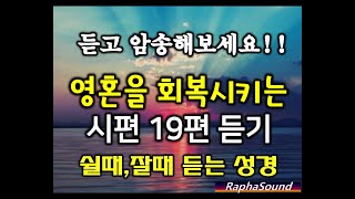 시편 19편 듣고 암송하기. ▶영혼을 회복시키는 시편듣기●쉴때잘때듣는 기도. \