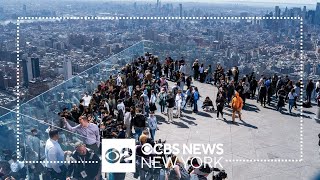 Crowds gather across New York ahead of total solar eclipse