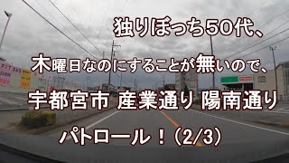 独りぼっち５０代、木曜日なのにすることが無いので、宇都宮市 産業通り 陽南通り パトロール！？（2/3）