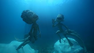 Disney+ | Luca - Statue subacquee di Luca e Alberto