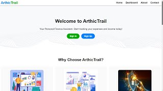 ArthicTrail Web App - Smart Expense & Income Tracker | Java, JSP, Servlets, MySQL | Full Project