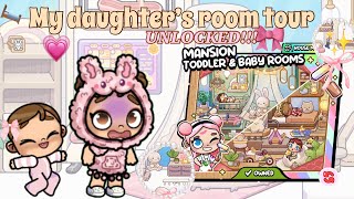 🏡 UNLOCKING the Mansion Toddler \u0026 Baby Room Pack + My Daughter's Room Tour! | Avatar World Role Play