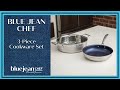 3-Piece Hammered Clad Cookware Set | Blue Jean Chef