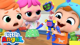 Don’t Break My Toys, Baby Brother | Playing Safely | Little Angel Kids Songs \u0026 Nursery Rhymes