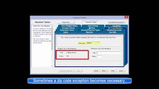 Manager SE - Setup - Std. Tables: Zip Code Mapping