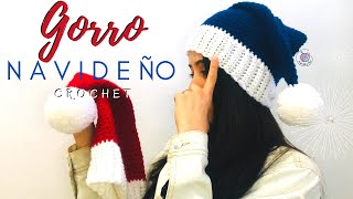 GORRO NAVIDEÑO - CROCHET