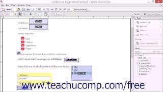 Creating Buttons - Adobe Acrobat XI Training Tutorial Course