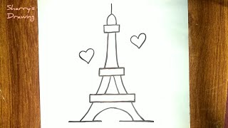 How to Draw a Eiffel Tower | Easy Eiffel Tower Drawing