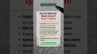 🧼 Gusül Abdesti Nasıl Alınır? İşte 7 Adım!