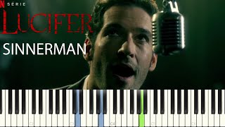 Lucifer - Sinnerman (Lucifer TVShow version) PIANO TUTORIAL || SHEET & MIDI