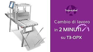 Cambio di lavoro in 2 minuti su T3-OPX