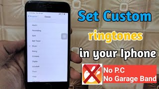 Set custom ringtones in any iphone without Pc and garage band. // #laddidhiman #ios  #iphone  //