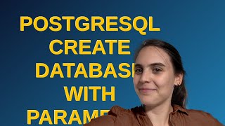 Dba: PostgreSQL create database with parameter syntax error