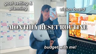 Monthly Reset Routine (Q&A, monthly budget, plan with me JUNE, new goals & creating a vision board!)