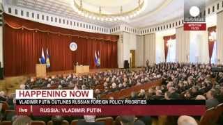 Putin unveils new Russian foreign policy (live recorded feed)