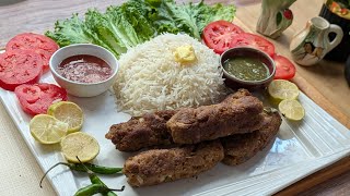 Seekh Kabab With Butter Rice Recipe|Dinner Ideas|Easy Dinner Ideas|Seekh Kabab Recipe|Dawat Special