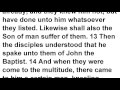 Matthew 17 KJV Read Along Audio Bible with Scrolling Text