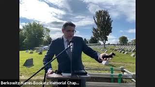 Marc Kaufman Funeral Service, October 1, 2020. Berkowitz-Kumin-Bookatz