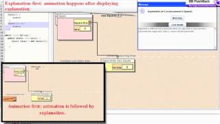 comparision between explanation first and animation first in Jeliot 3
