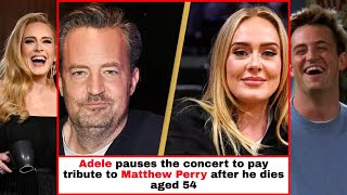 Adele Pauses Concert to pay Tribute to Matthew Perry