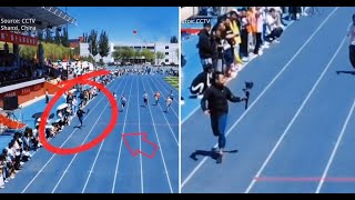 Speedy student cameraman keeps pace with sprinters in college dash in China _ Trending Port