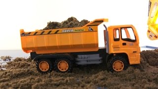Toy Front End Loader and Toy Bulldozer Construction Trucks Get Fixed Up 1