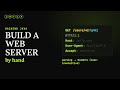 I Built a Web Server by Hand (no framework, just Java)