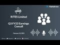 RITES Limited Q3 FY23 Earnings Concall